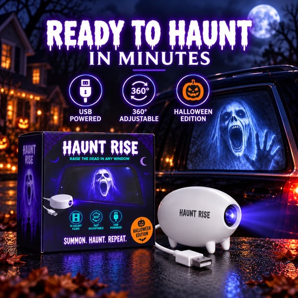 π» Halloween Window Projector β Spooky Films, USB Powered Holiday Decor