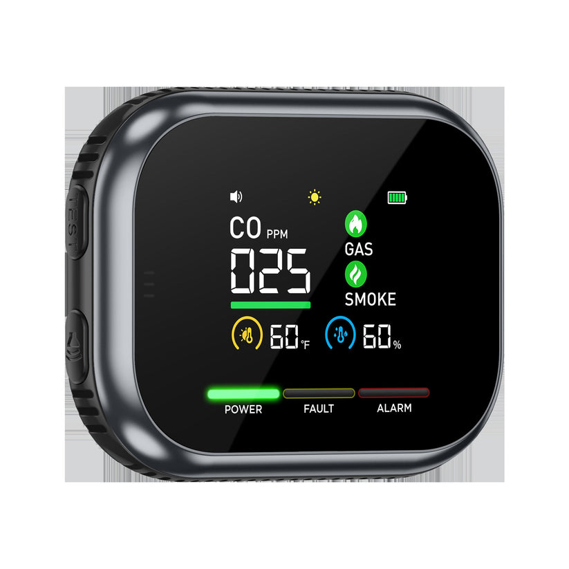 ๐ก๏ธ Multi-Function Home Safety Detector โ CO, Gas, Smoke, Temperature & Humidity Monitor