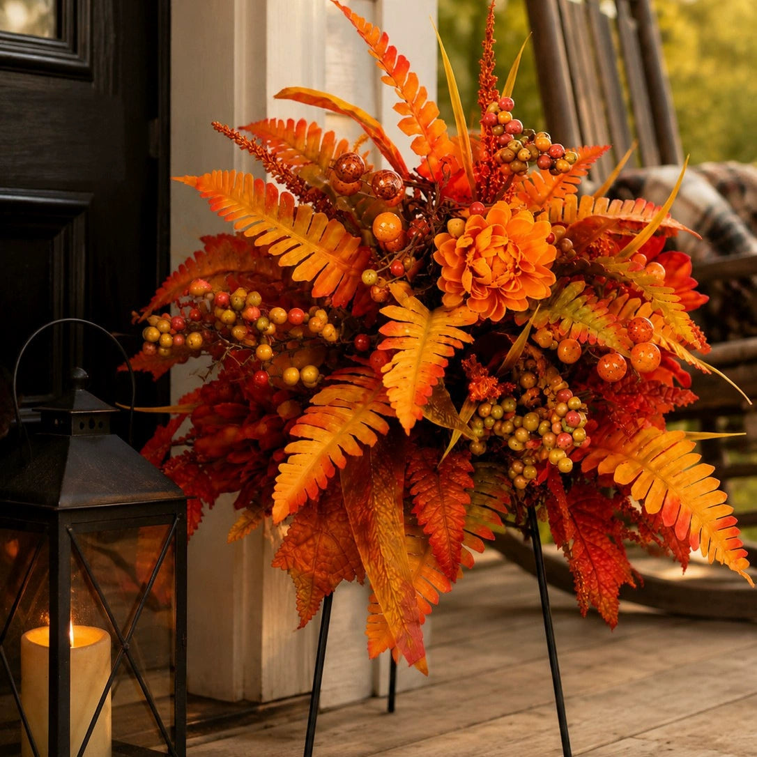 🍂Autumn Harvest Floral Garden Stake
