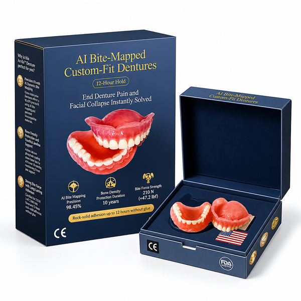 😁 A Better Fit for Your Smile!🦷AI Bite-Mapped Custom-Fit Dentures (12-Hour Hold)