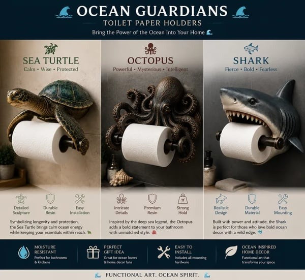 🧻Ocean Guardians Toilet Paper Holder Series