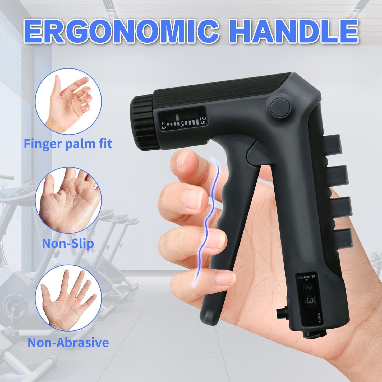 Adjustable Hand & Finger Exerciser, Rehabilitation Grip Strength Trainer
