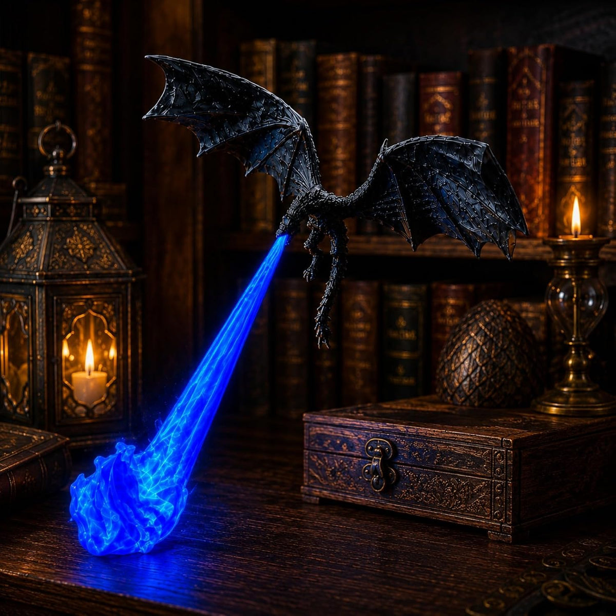 π 3D Dragon Flame Sculpture Ornament