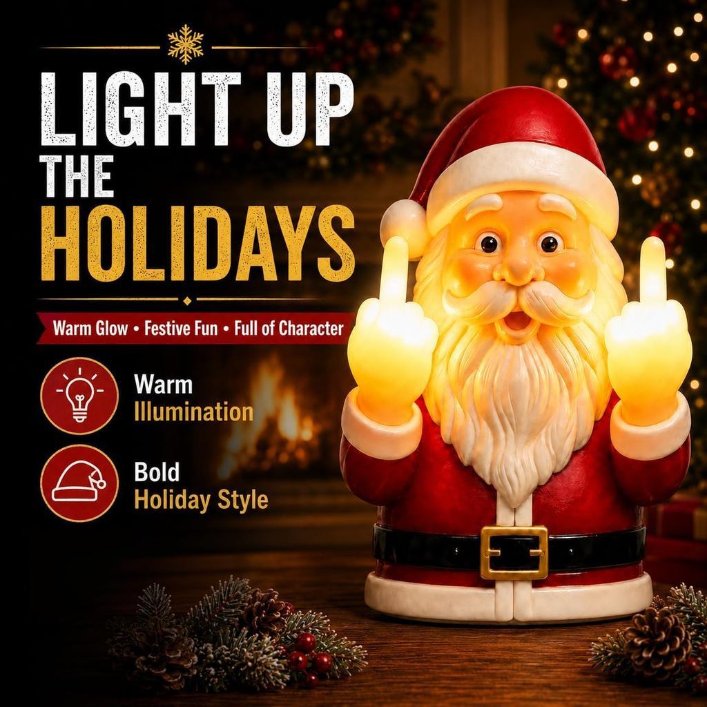 dht™⭐Middle Finger Santa Wall Lights
