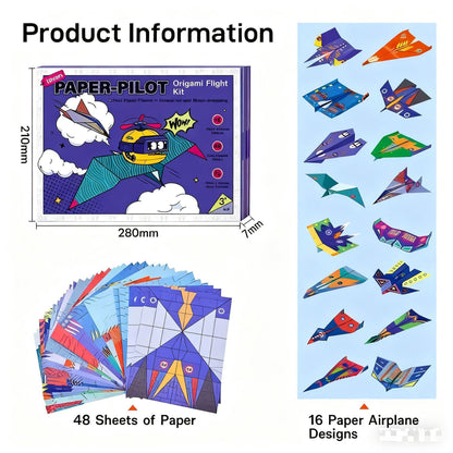 dht™⭐DIY Paper Airplane Book for Kids🎁16 Foldable Plane Designs
