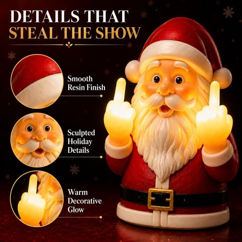 dht™⭐Middle Finger Santa Wall Lights