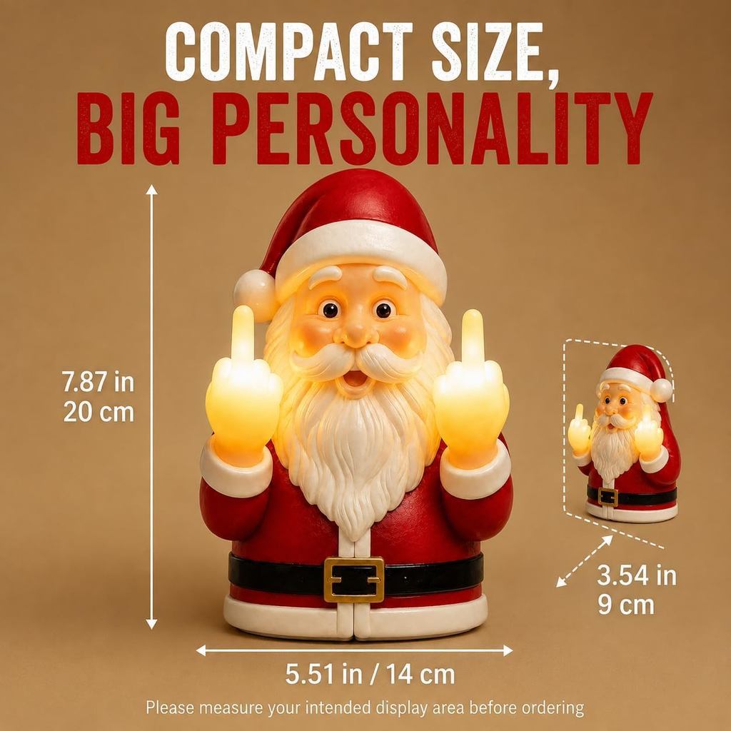 dht™⭐Middle Finger Santa Wall Lights