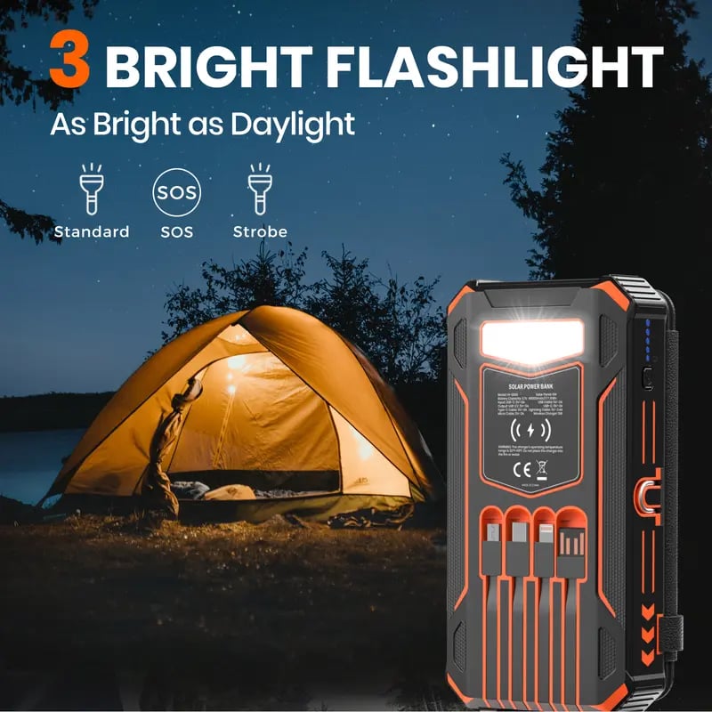 High-Capacity Solar Charger Power Bank