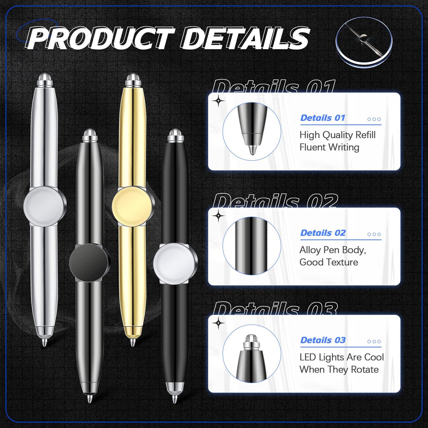 Fidget Spinning Pen with LED Light⚡ BUY 1 GET 1 FREE