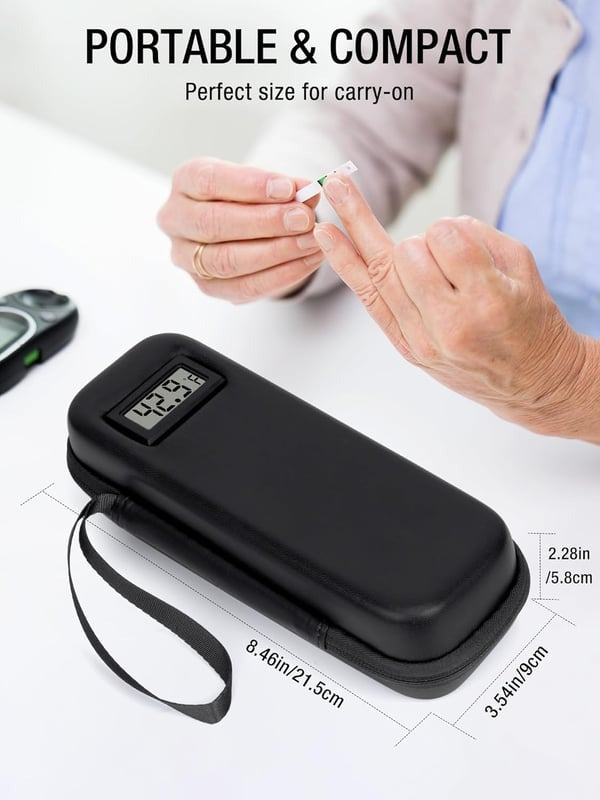 ❄️Travel Cooler Case with Temp Display 🌡️– Diabetic Friendly
