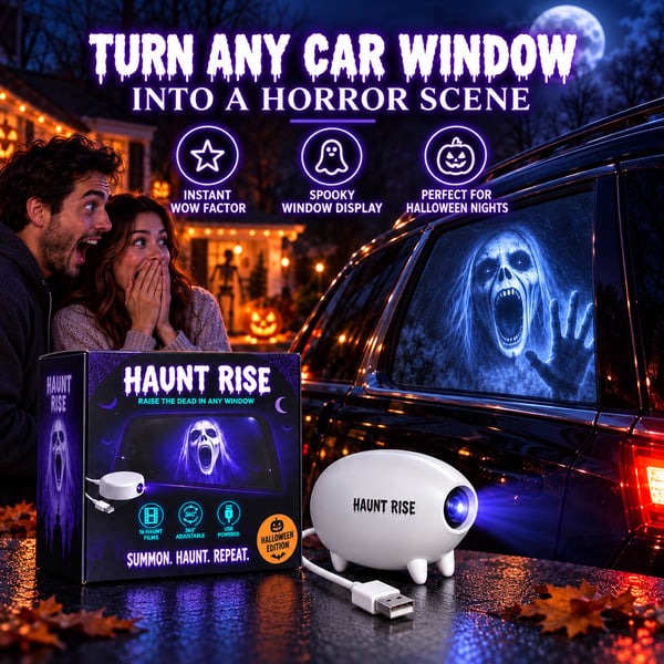 👻 Halloween Window Projector — Spooky Films, USB Powered Holiday Decor