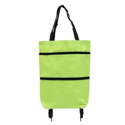 🛒2-in-1 Foldable Shopping Cart