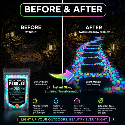 💥Summer SALE 45%OFF💥🌈Colorful Glow-in-the-Dark Garden Stones