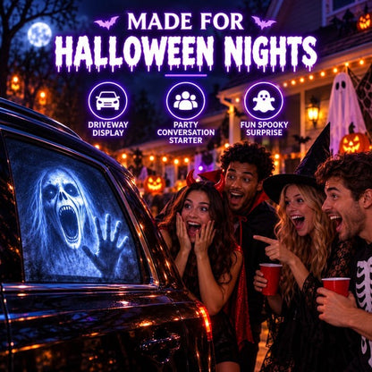 👻 Halloween Window Projector — Spooky Films, USB Powered Holiday Decor