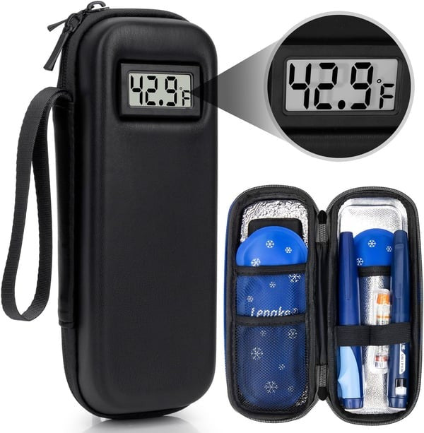 ❄️Travel Cooler Case with Temp Display 🌡️– Diabetic Friendly