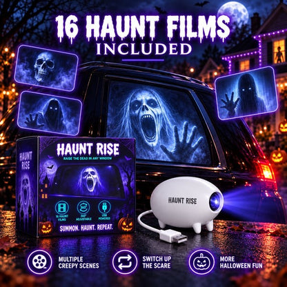 👻 Halloween Window Projector — Spooky Films, USB Powered Holiday Decor