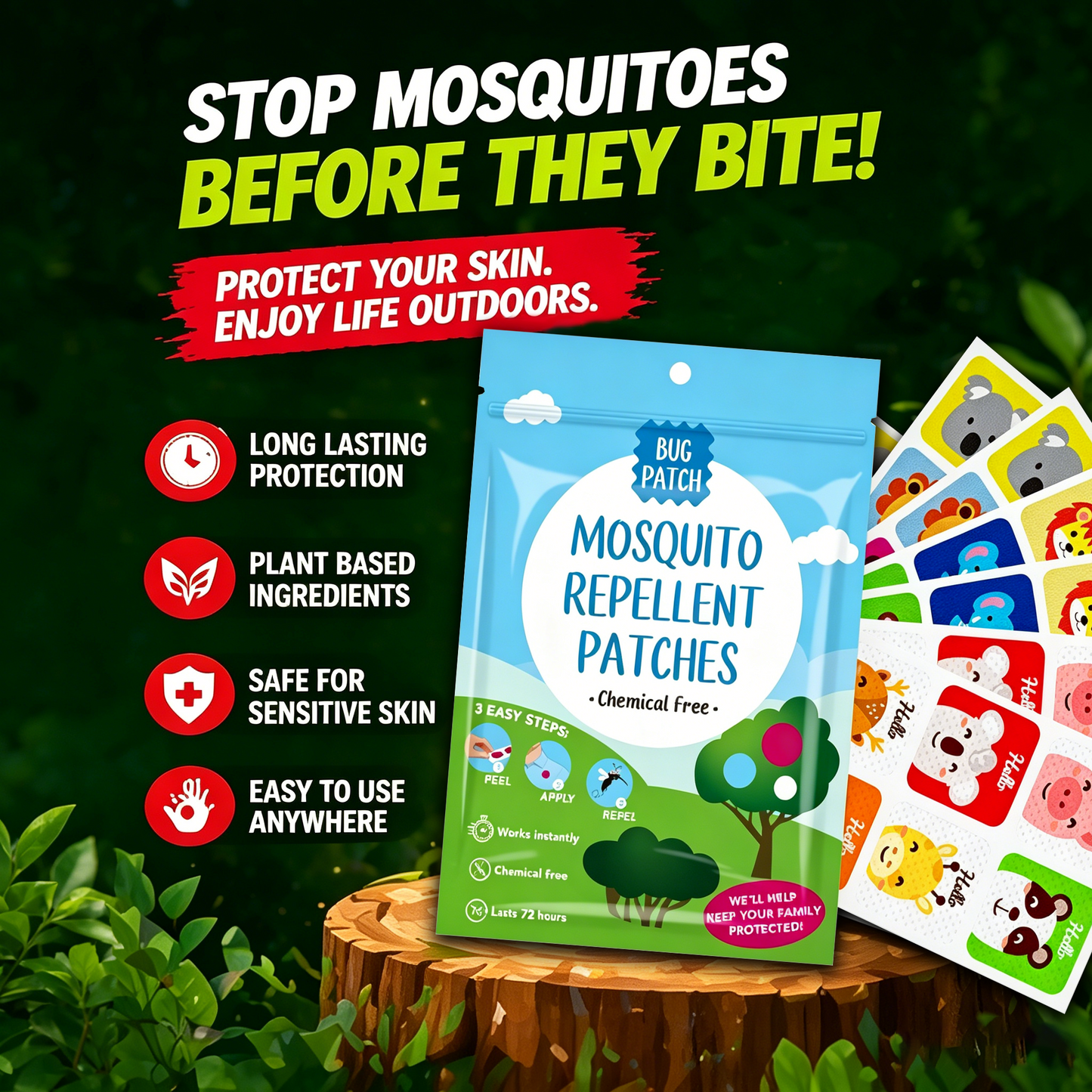 Mosquito repellent patch