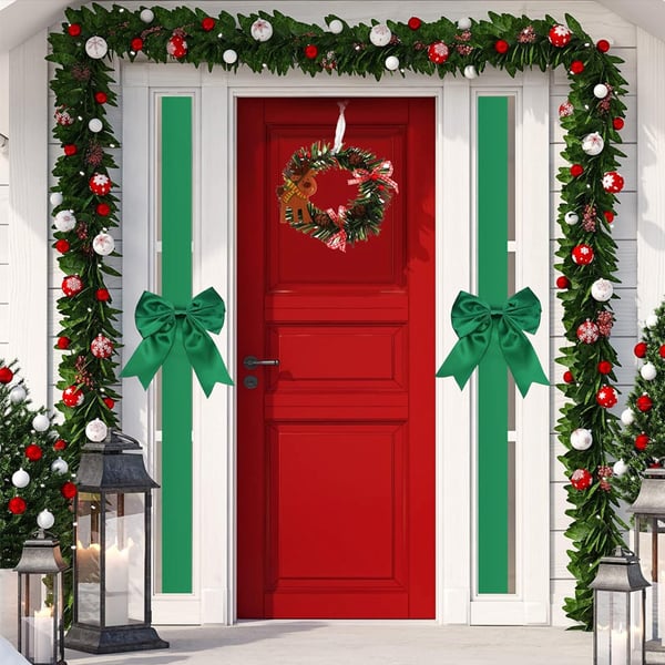 🎄4PCS Red/Green Christmas Cabinet Ribbon
