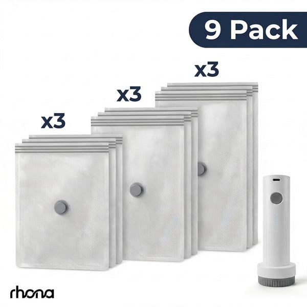 🏆 Voted Best Packing Hack 2026 🔥Cordless Travel Vacuum Bag Set