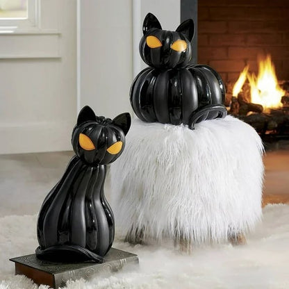 🎃 Halloween Glow-in-the-Dark Cat: 2-Piece Atmosphere Set