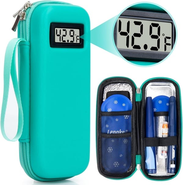 ❄️Travel Cooler Case with Temp Display 🌡️– Diabetic Friendly