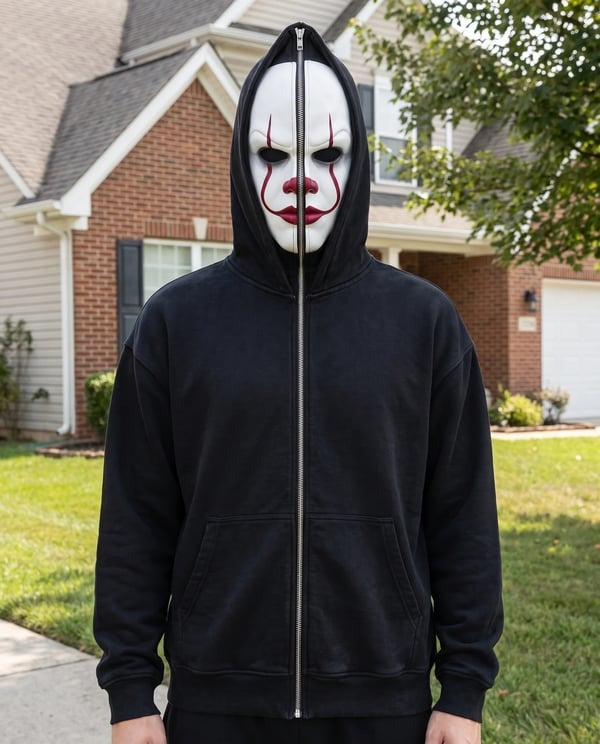 😱Horror Zip-Up Hoodie—Perfect for Horror Fans💀