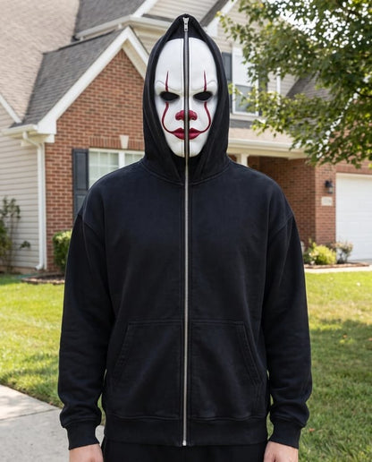 😱Horror Zip-Up Hoodie—Perfect for Horror Fans💀