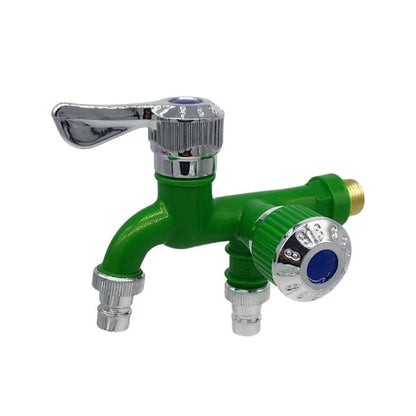 🏡Dual-Outlet Faucet – Two Independent Water Connections for Laundry, Garden & Everyday Cleaning