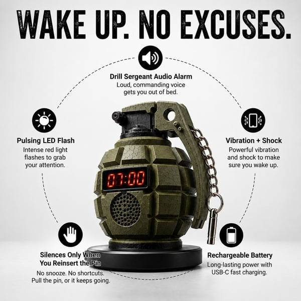 💣Grenade Alarm Clock⏰