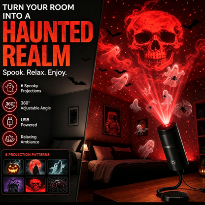 🎃🎄 Plug-and-Play HD Christmas/Halloween/Starry Sky Projector