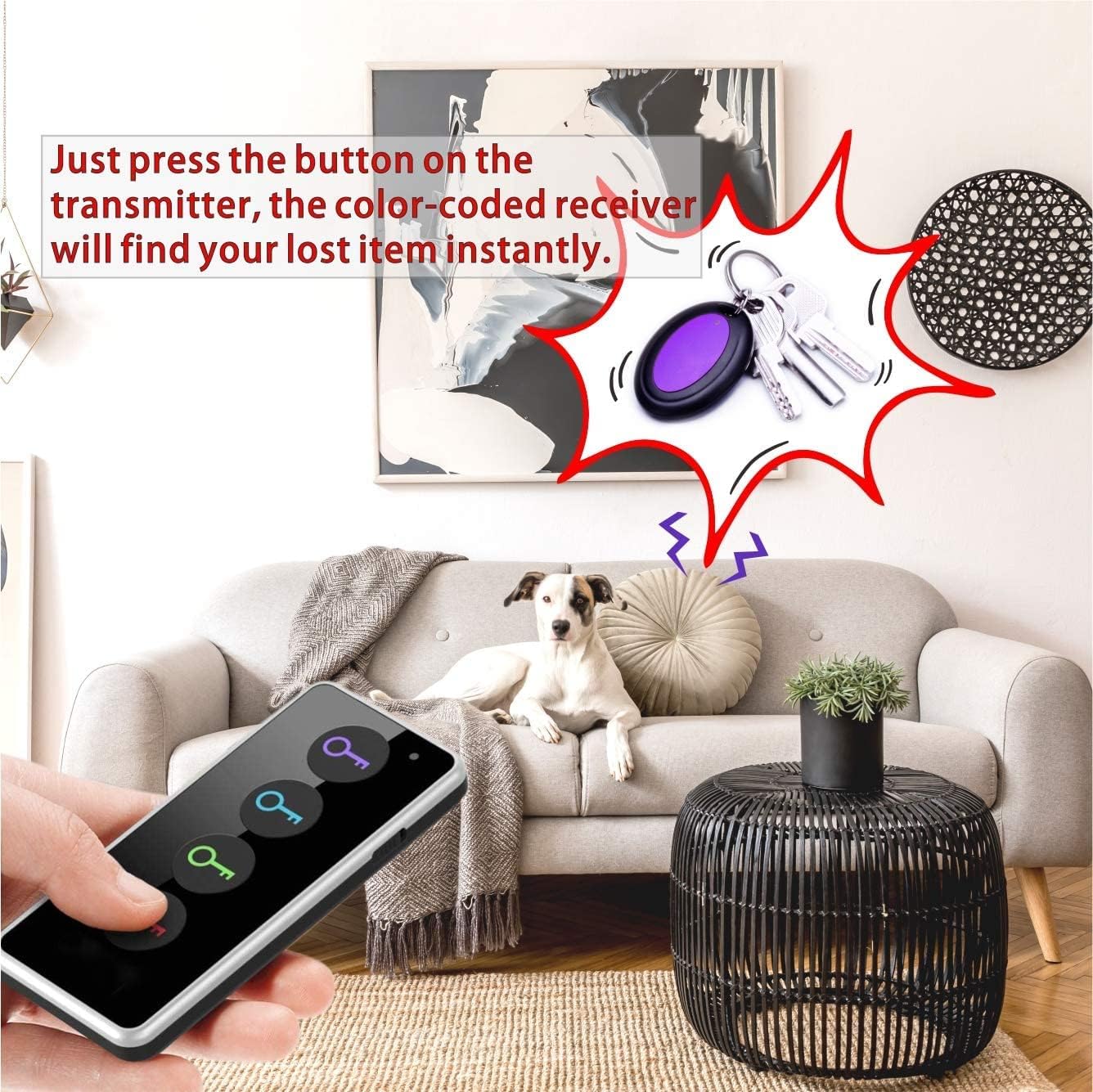 Key Finder - 130ft Working Range Wireless Item Tracker