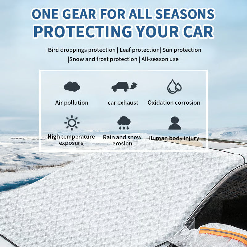 🚗4-Layer Magnetic Car Windshield Snow Cover
