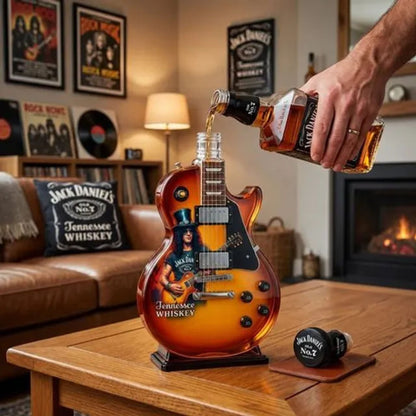 ❤️‍🔥Father’s Day 50% OFF 👨‍🎤🤘Appetite for Rock: Vintage Sunburst Guitar Figurine Spirit Bottle🎸✨