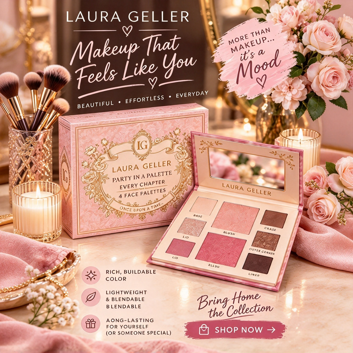 💕 4 Full-Face Palettes · One Beautiful Collection