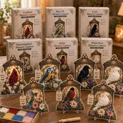 🕊️ Always Near 3D Fabric Poke Art Memory Lantern Kit