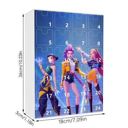 Demon Hunters Advent Countdown Calendar With 24pcs Keychain