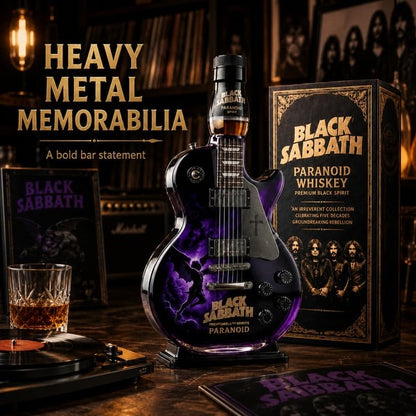 🎸Black - Sabbath Paranoid Guitar Collectible Glass Decanter