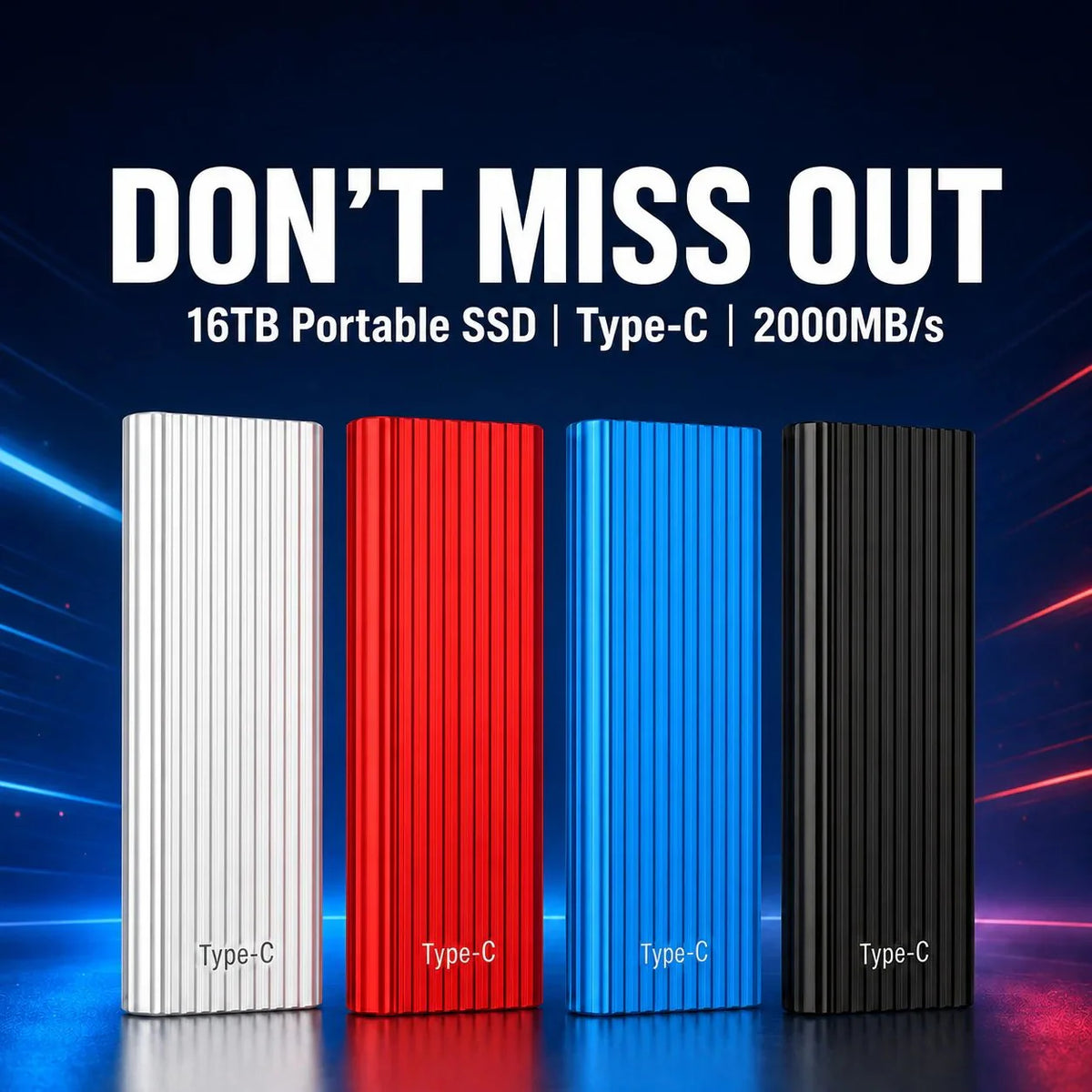 16TB Portable Mini SSD – The Ultimate External Drive for Creators & Gamers