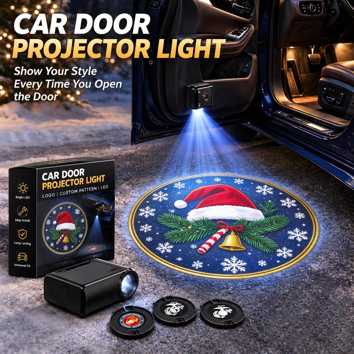dht™⭐Christmas Car Atmosphere Projector Light – Festive Decor for Vehicles