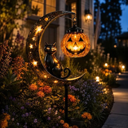 🎃Halloween Early Bird Special Sale 60% OFF🐱Pumpkin Moon Garden Stake Light