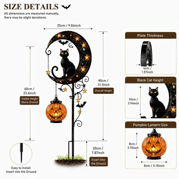 🎃Halloween Early Bird Special Sale 60% OFF🐱Pumpkin Moon Garden Stake Light