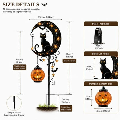🎃Halloween Early Bird Special Sale 60% OFF🐱Pumpkin Moon Garden Stake Light