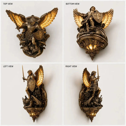Sacred St. Michael Wall Light – Serene Faith-Inspired Home Decor