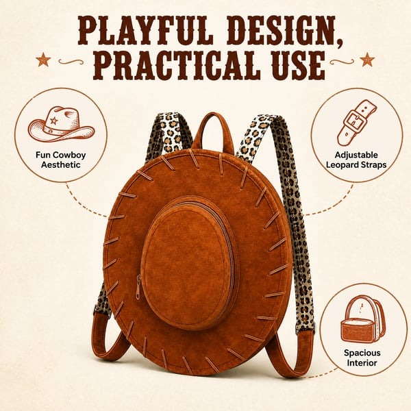🤠Western Cowgirl Hat Backpack👜
