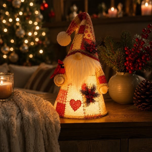 🐦 Patchwork Bird Gnome Light Collection