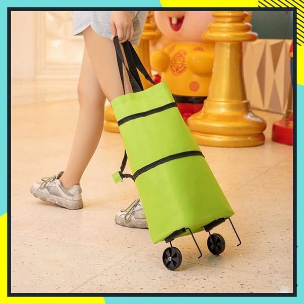 🛒2-in-1 Foldable Shopping Cart
