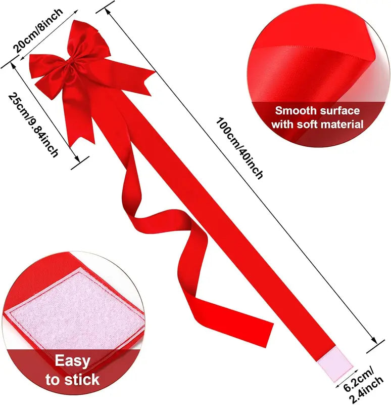 🎄4PCS Red/Green Christmas Cabinet Ribbon