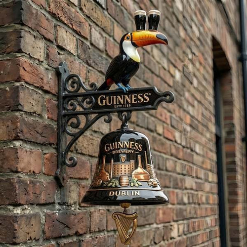 Vintage Celtic Toucan Cast Iron Wall Bell