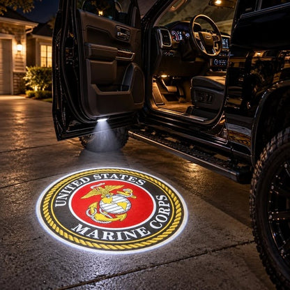 🚗 Military Honor Car Door Projection Light — 🎖️ Patriotic Projection for Veterans & Military Families