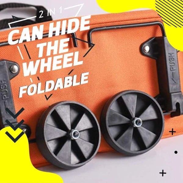 🛒2-in-1 Foldable Shopping Cart